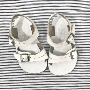 Salt Water Sandals White Leather sz 4